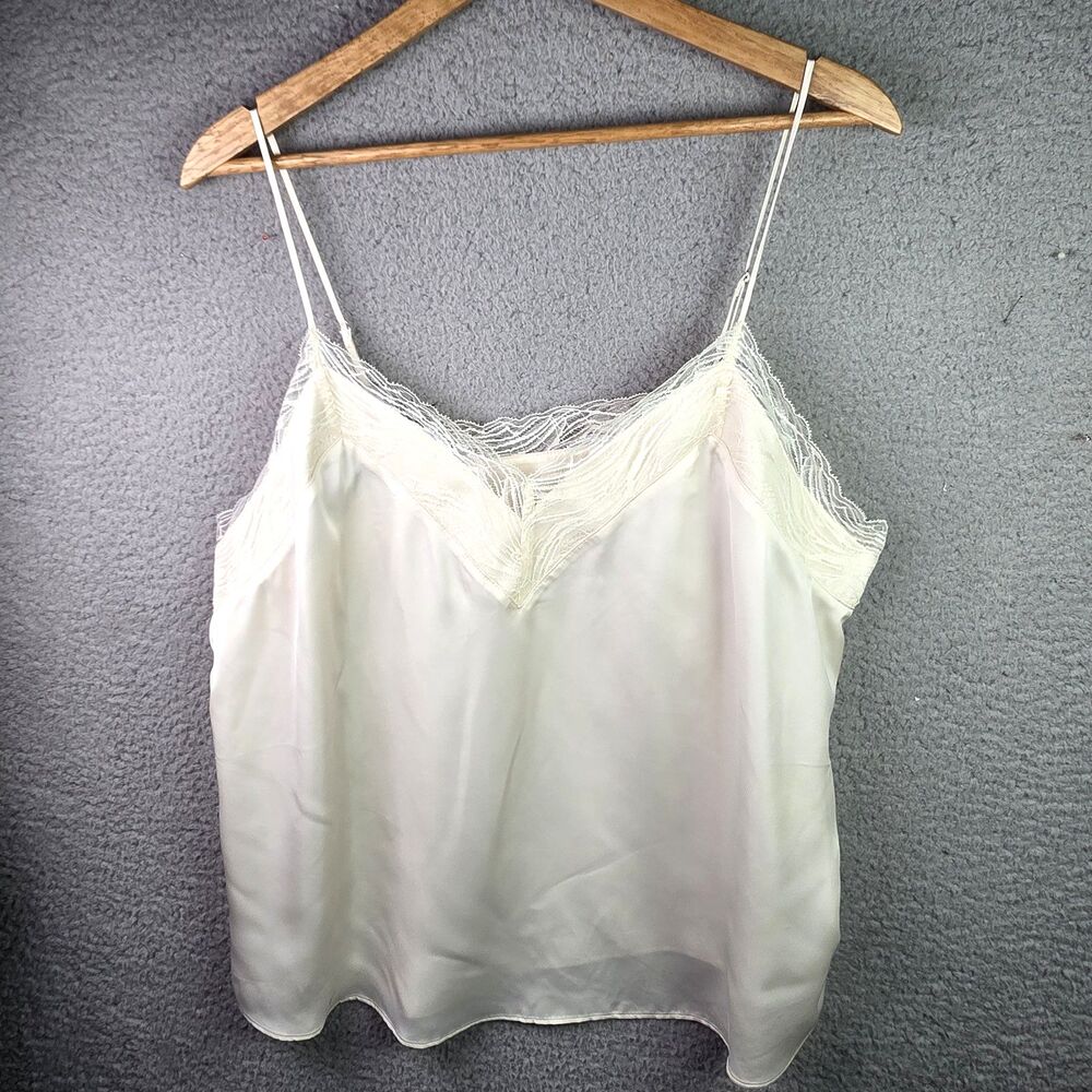 Express Cami Ivory XL Lace Trim Spaghetti Strap Coquette Soft Girl